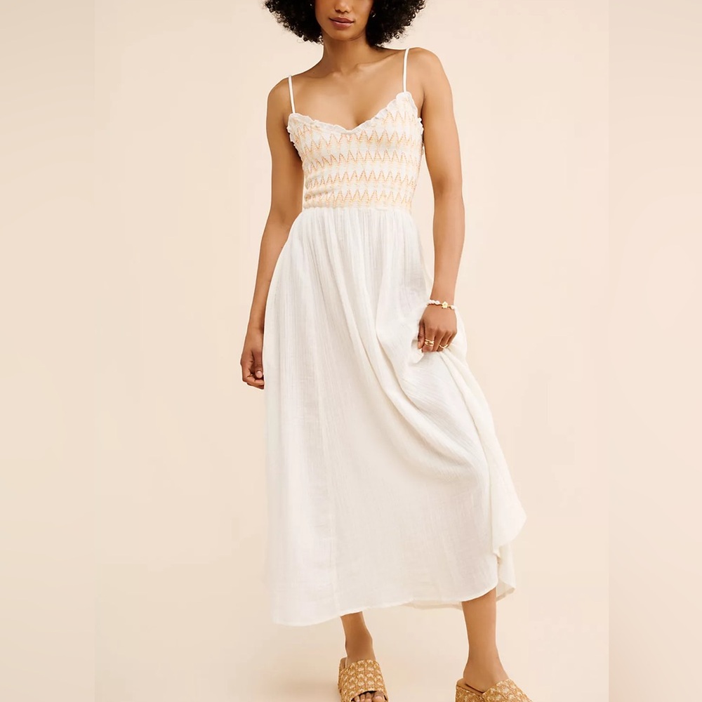 NWT Free People Sweet Nothing Cotton Midi Dress size Large